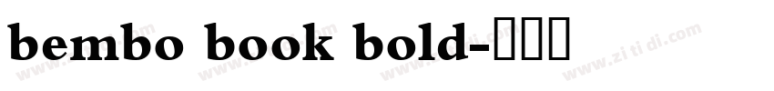 bembo book bold字体转换